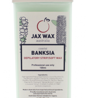 Jax Wax Coastal Banksia refill voks 100 ml – Professionel limegrøn cremet stripvoks med titaniumdioxid til sensitiv hud.